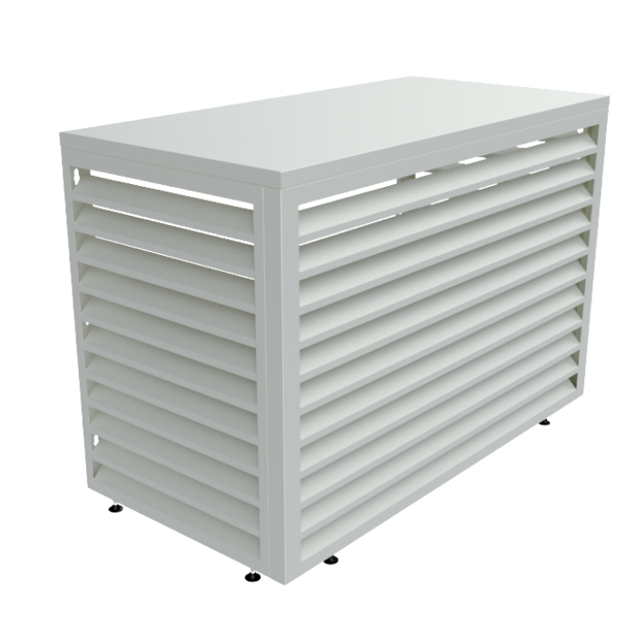 Aircover 1100 - RAL9016 - Luxe (airco) buitenunit omkasting - 110 x 80 x 54 cm