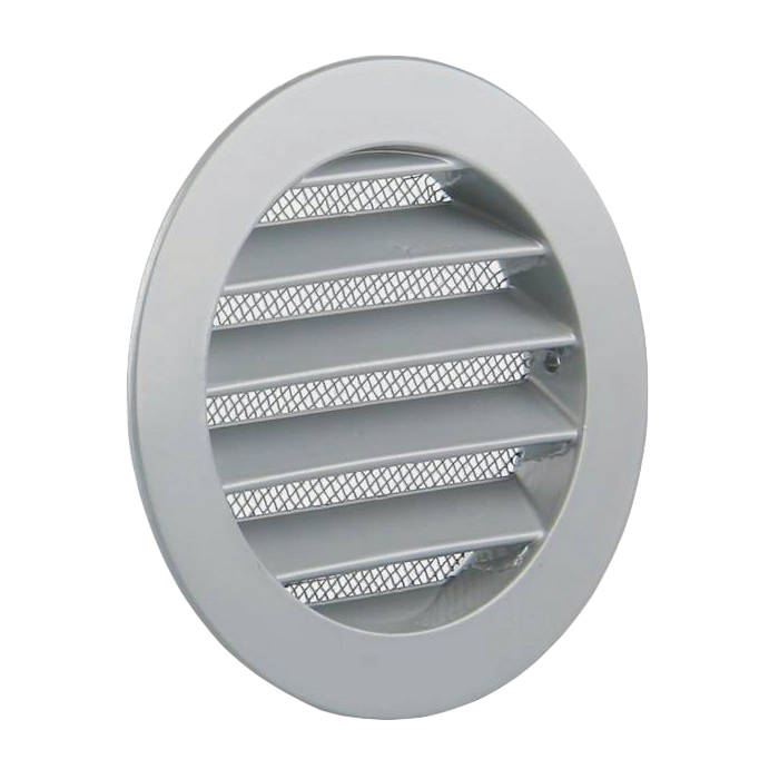 Rond buitenluchtrooster Ø 150mm aluminium met fijnmazig muggengaas 