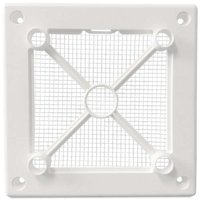 Design ventilatierooster vierkant (afvoer & toevoer) Ø125mm - RVS vlak