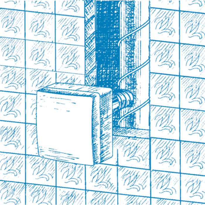 Badkamer opbouwventilator Blauberg - Valeo-BP 35/60 - Ø 80mm - 63 m3/h - aan/uit Badkamer opbouwventilator Blauberg - Valeo-BP 35/60 - Ø 80mm - 63 m3/h - aan/uit