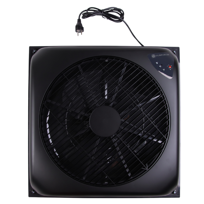 Ceilingflow plafondventilator - 130m3/h - zwart - met afstandsbediening