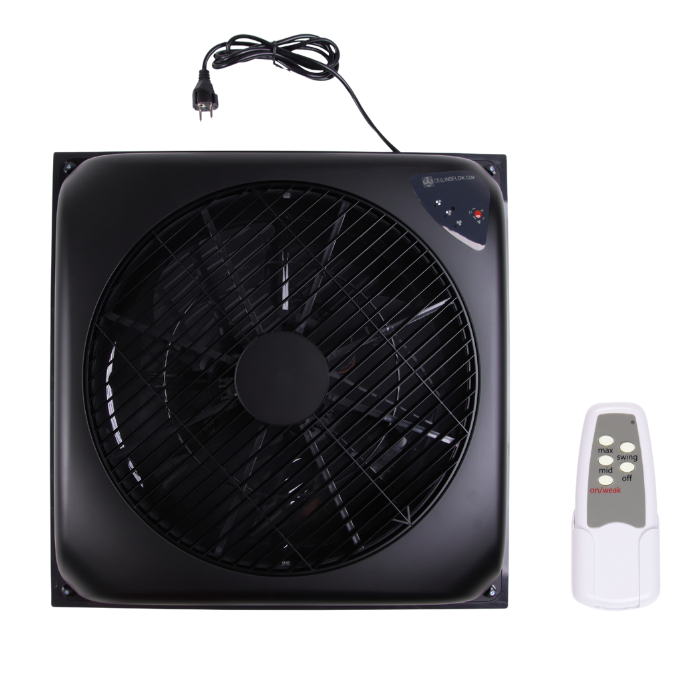 Ceilingflow plafondventilator - 130m3/h - zwart - met afstandsbediening
