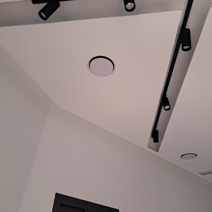 Whisper instucbaar designventiel - ROND - 125mm - toevoer/afvoer - Wit - met plenumbox