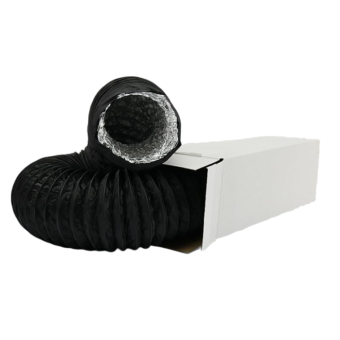 Flexibele ventilatieslang ongeïsoleerd - Zwart - Ø 125mm - DOOS a 10 METER Flexibele ventilatieslang ongeïsoleerd - Zwart - Ø 125mm - DOOS a 10 METER
