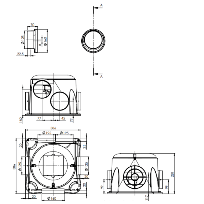 Zehnder Woonhuisventilator Comfofan Silent (Perilex) - 458005606