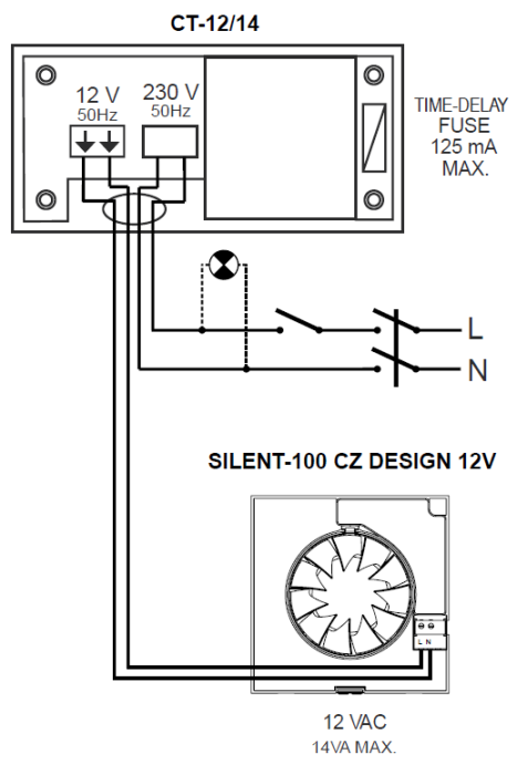 Soler & Palau Transformator 230V - 12V (CT-12/14)