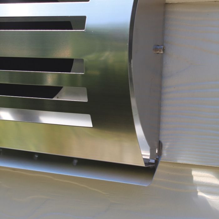 Design gevelkap PREMIUM LINE -DELTA- Ø 125mm met terugslagklep - RVS