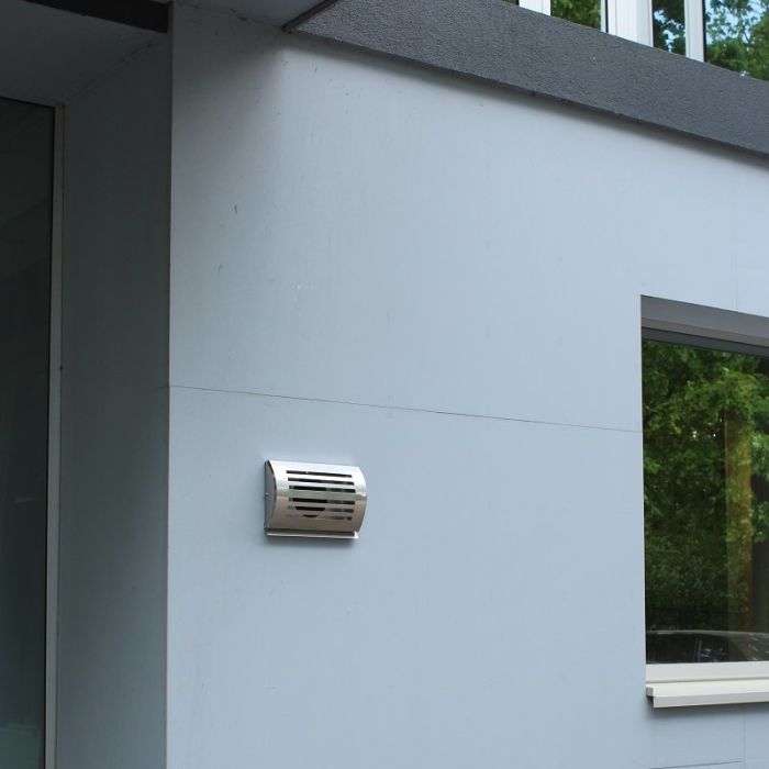 Design gevelkap PREMIUM LINE -DELTA- Ø 125mm met terugslagklep - RVS