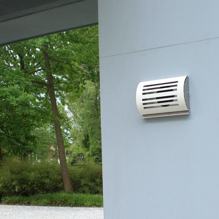 Design gevelkap PREMIUM LINE -DELTA- Ø 125mm met grofmazig gaas - WIT RAL9010 Design gevelkap PREMIUM LINE -DELTA- Ø 125mm met grofmazig gaas - WIT RAL9010