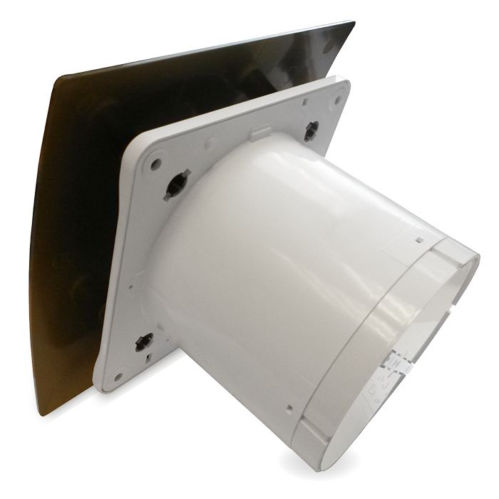 Pro-Design badkamer/toilet ventilator - TREKKOORD (KW100W) - Ø 100mm - kunststof - goud