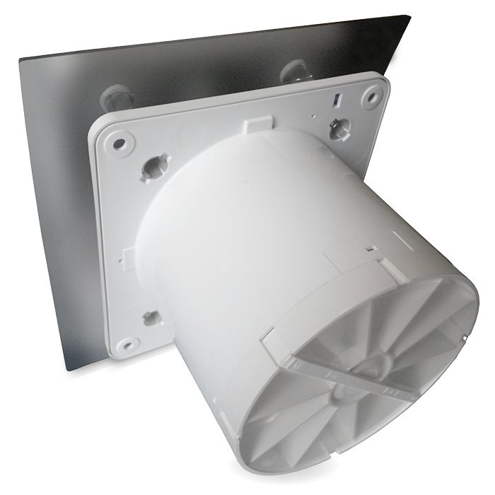 Pro-Design badkamer/toilet ventilator - TREKKOORD (KW100W) - Ø 100mm - RVS gebogen