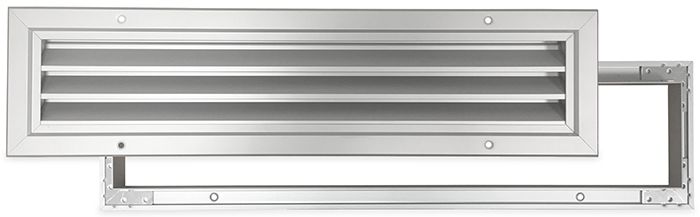 Deurrooster aluminium LxH 400 x 100mm (binnen- en buitendeur) (G34-4010AA)