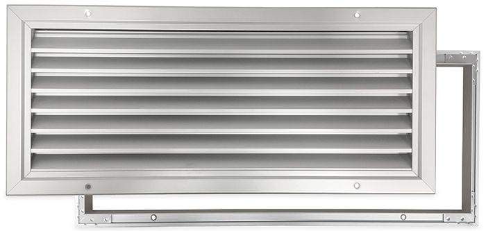 Deurrooster aluminium LxH 500 x 200mm (binnen- en buitendeur) (G34-5020AA)