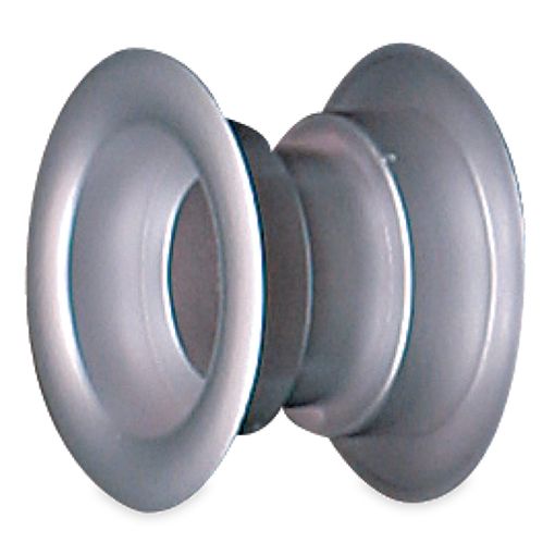Ronde deurroosters Ø40mm - kunststof metallic grijs - set van 4 stuks