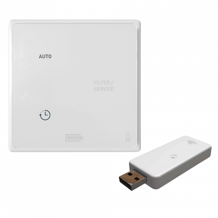 Brink draadloze RH sensor en schakelaar voor Flair en Ease WTW units Brink draadloze RH sensor en schakelaar voor Flair en Ease WTW units