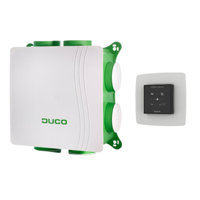 DucoBox Silent - randaarde stekker + bedieningsschakelaar RF batterij
