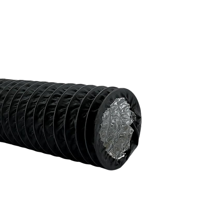 Flexibele ventilatieslang ongeïsoleerd - Zwart - 200mm - DOOS a 10