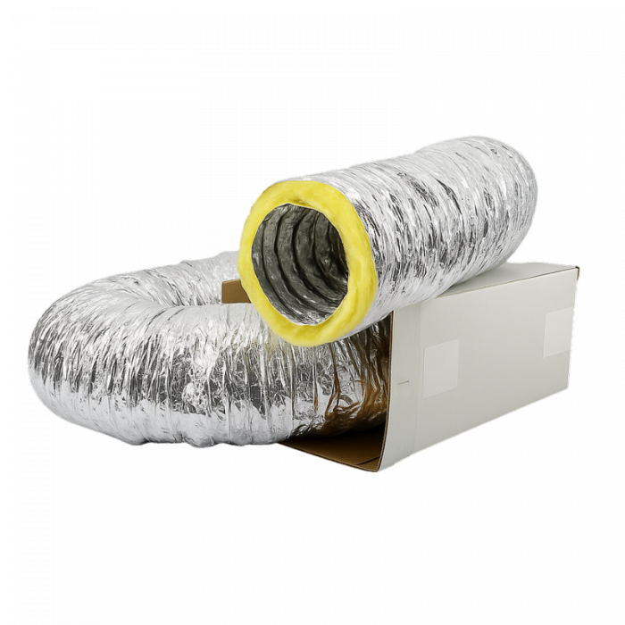 Geïsoleerde flexibele ventilatieslang - Ø180mm - Aluminium - DOOS a 10 METER