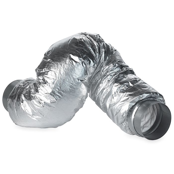 Flexibele geluidsdemper met verbinding buis Ø 180mm - lengte 1 meter