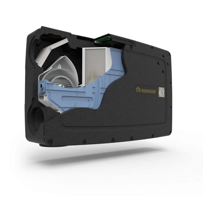 Renson Flux+ flat 370 WTW unit - 370m3/h - met geïntegreerde vocht, CO2 en VOC sensoren Renson Flux+ flat 370 WTW unit - 370m3/h - met geïntegreerde vocht, CO2 en VOC sensoren