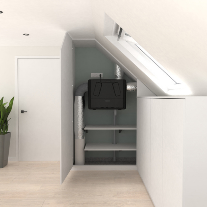 Renson Flux GO Wall Compact 350 - WTW - 350 m3/h - Automatisch vochtgestuurd Renson Flux GO Wall Compact 350 - WTW - 350 m3/h - Automatisch vochtgestuurd