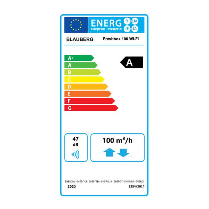 Blauberg Freshbox 100 - decentrale (singleroom) WTW - met WIFI