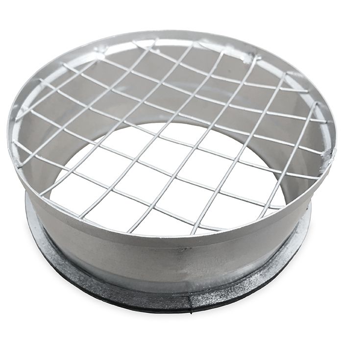 Gaasrooster met afdichtingsrubber (flensbus met grofmazig gaas) Ø 180mm 