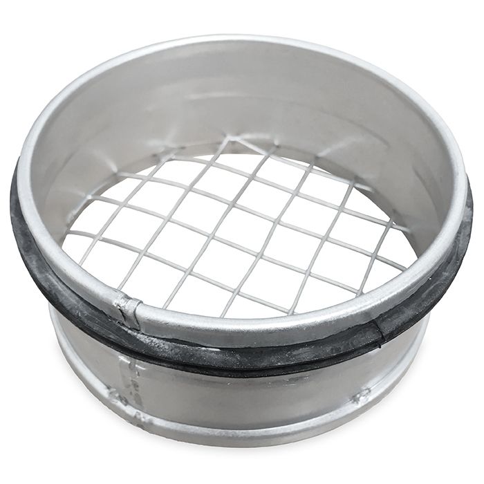 Gaasrooster met afdichtingsrubber (flensbus met grofmazig gaas) Ø 160mm 