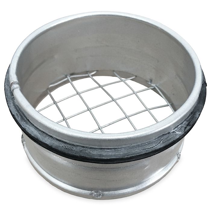 Gaasrooster met afdichtingsrubber (flensbus met grofmazig gaas) Ø 80mm 