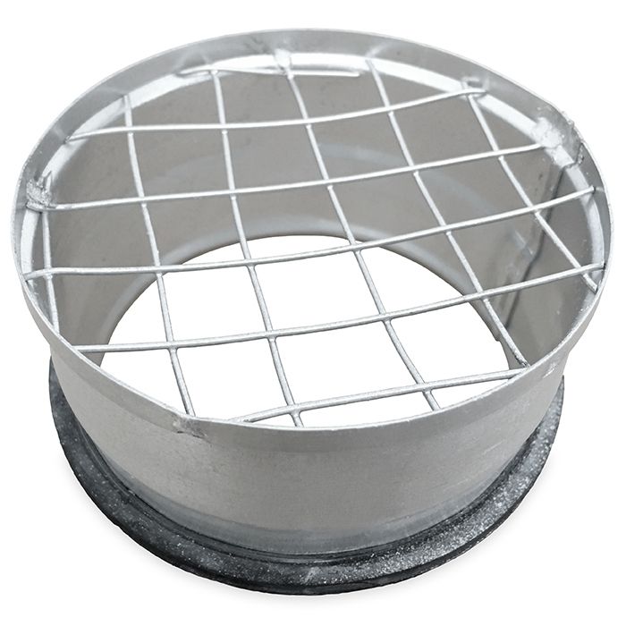 Gaasrooster met afdichtingsrubber (flensbus met grofmazig gaas) Ø 80mm 