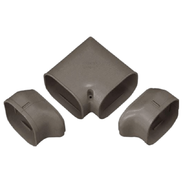 Airco gedraaide bocht 90 graden - BRUIN (SN-77-B)