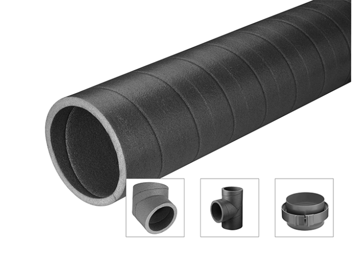 Ubbink Aerfoam - Geïsoleerd leidingsysteem Ø180mm - L=1000mm - 0188209