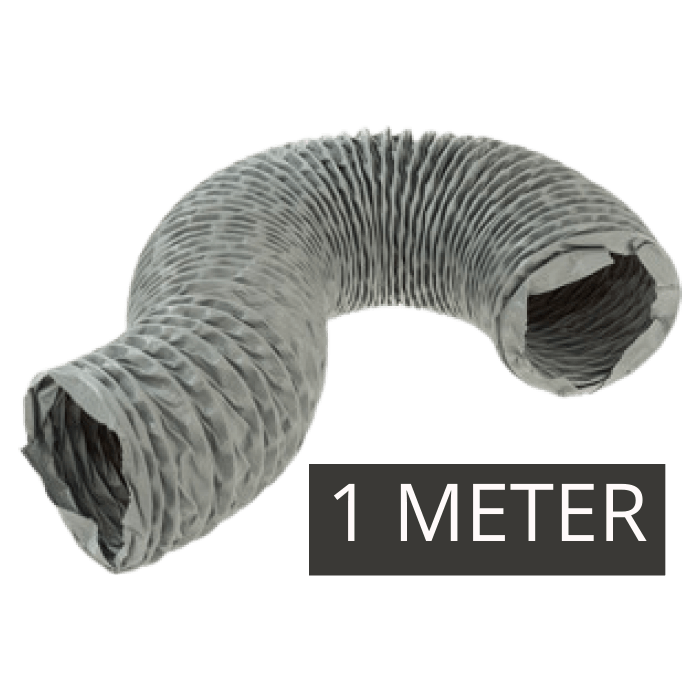 Niet-geïsoleerde PVC (grijs) flexibele slang Ø 082mm (binnenmaat) 1 Meter