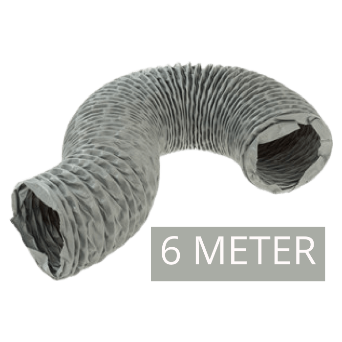 Niet-geïsoleerde PVC (grijs) flexibele slang Ø 203mm (binnenmaat) - 6 meter