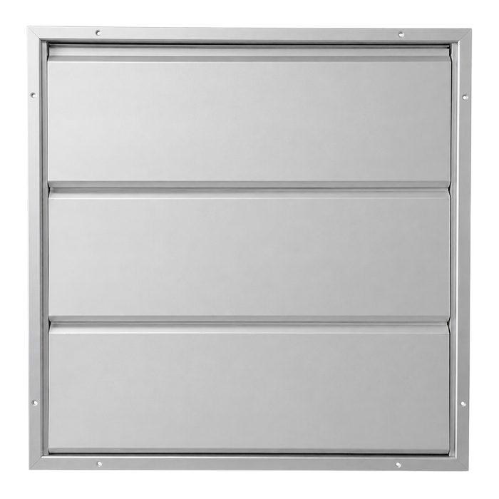 Overdrukrooster opbouw - 855 x 855mm - grote lamellen (12HD-8686AA)