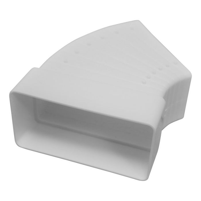  Kunststof variabele bocht 3° t/m 48° - 110 x 55mm - WIT