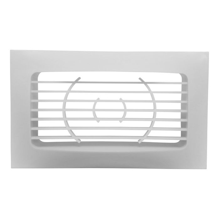 Kunststof afzuig/toevoer rooster (binnen toepassing) 120 x 60mm - WIT