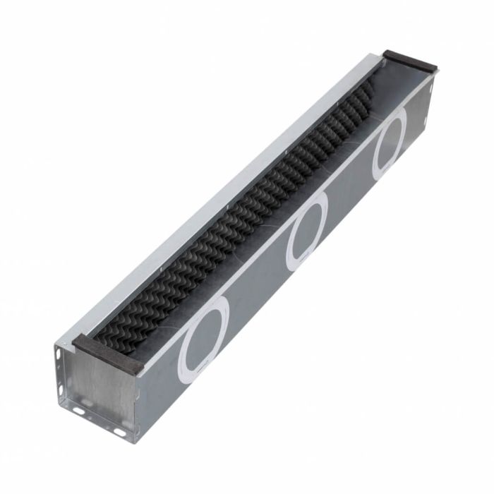 LINE - instucbaar lijnrooster - Lengte 625mm - 2 sleuven - hoogte 12mm - incl. plenumbox 125mm