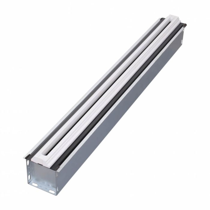 LINE - instucbaar lijnrooster - Lengte 1000mm - 1 sleuf - hoogte 12mm - incl. plenumbox 125mm LINE - instucbaar lijnrooster - Lengte 1000mm - 1 sleuf - hoogte 12mm - incl. plenumbox 125mm