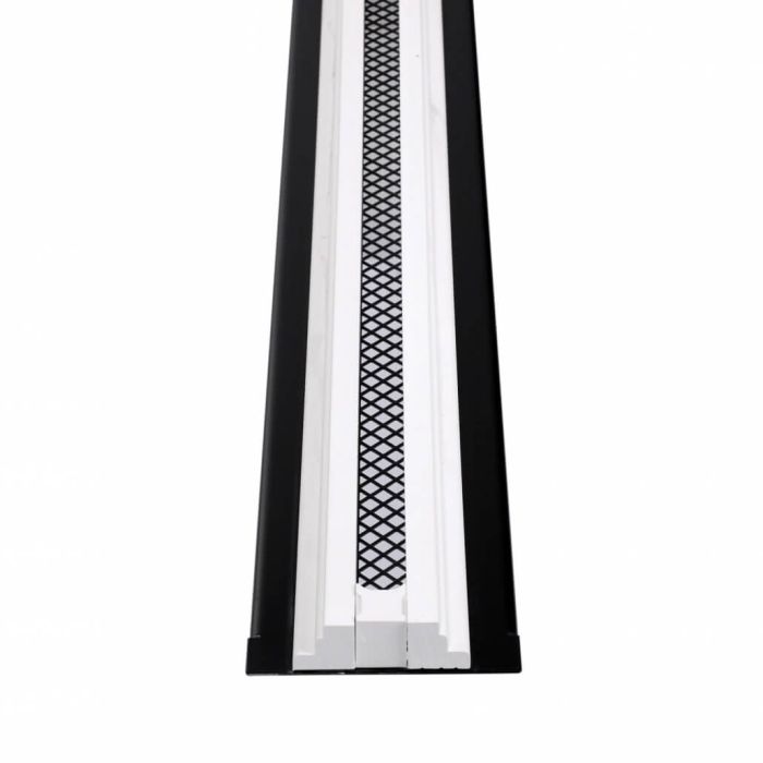 LINE - instucbaar lijnrooster - Lengte 1000mm - 1 sleuf - hoogte 12mm - incl. plenumbox 125mm LINE - instucbaar lijnrooster - Lengte 1000mm - 1 sleuf - hoogte 12mm - incl. plenumbox 125mm