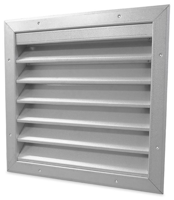 Buitenmuurrooster - grote luchtvolumes - staal (verzinkt) - 800 x 800mm (G74-8080V)