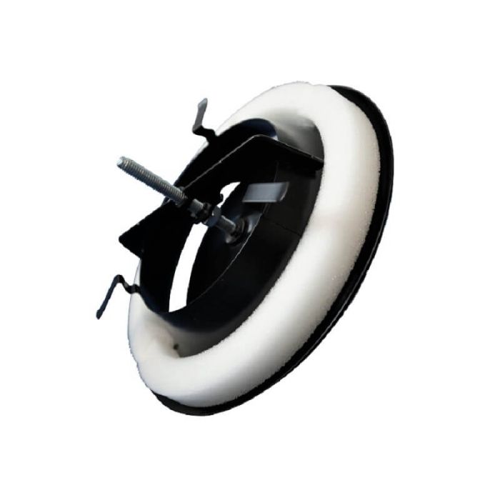 Rooster/ventiel (luchttoevoer) Ø 100mm staal - zwart - MET VEER