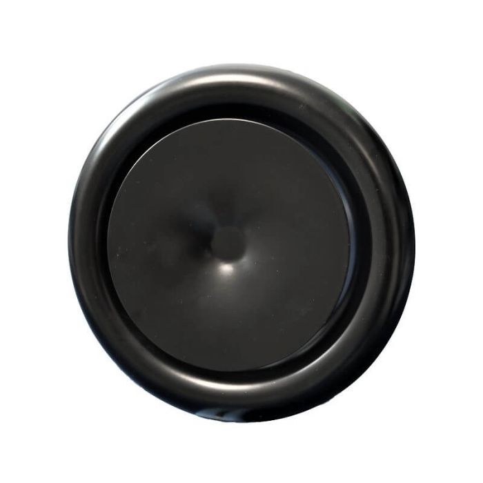 Rooster/ventiel (luchttoevoer) Ø 100mm staal - zwart - MET BUS