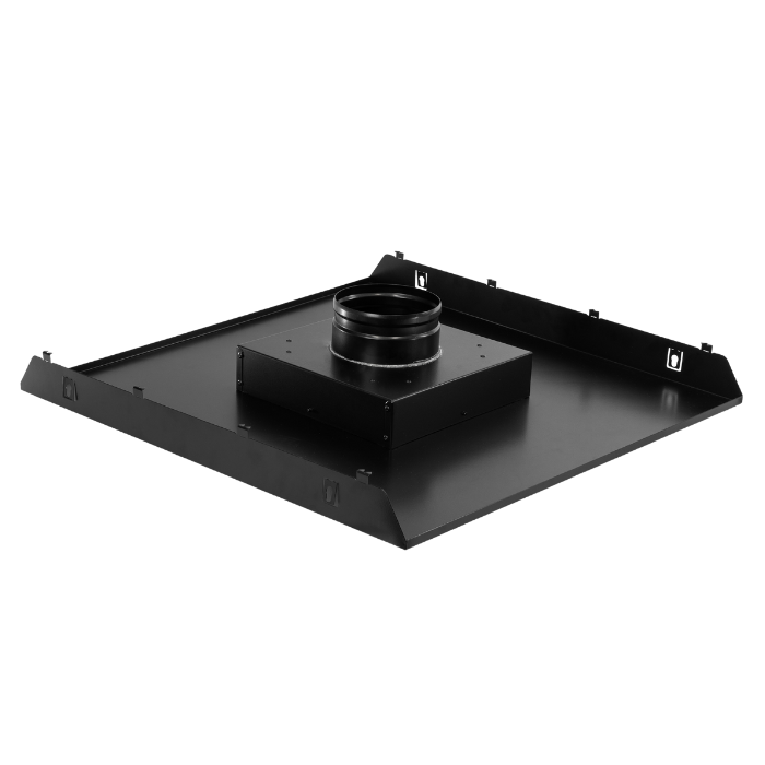 "EasyPlenum" voor LUCHTAFVOER - aansluiting 125mm - met geperforeerd rooster