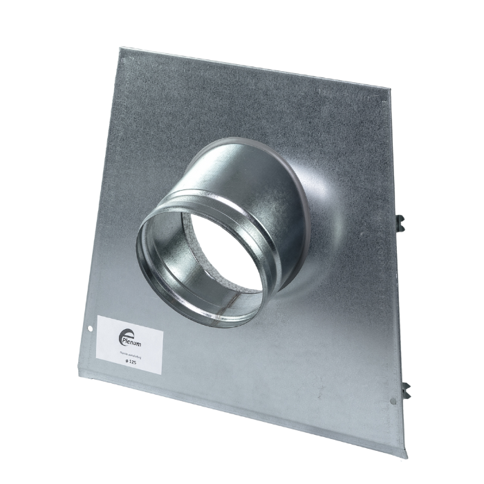 "EasyPlenum" voor LUCHTAFVOER - aansluiting 125mm - met geperforeerd rooster