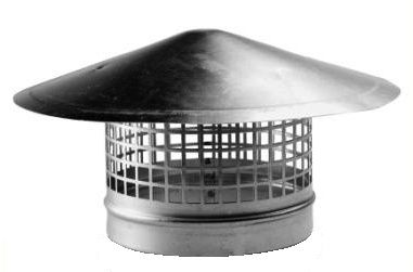 Regenhoed Ø 100mm met gaas Regenhoed Ø 100mm met gaas