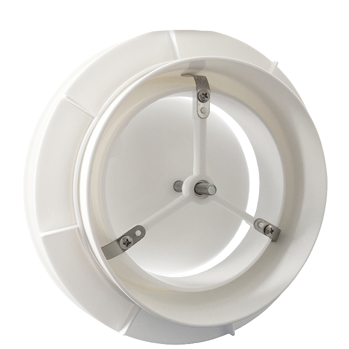  Kunststof luchtventiel (toevoer & retour) Ø200mm - wit - MET BUS & VEER