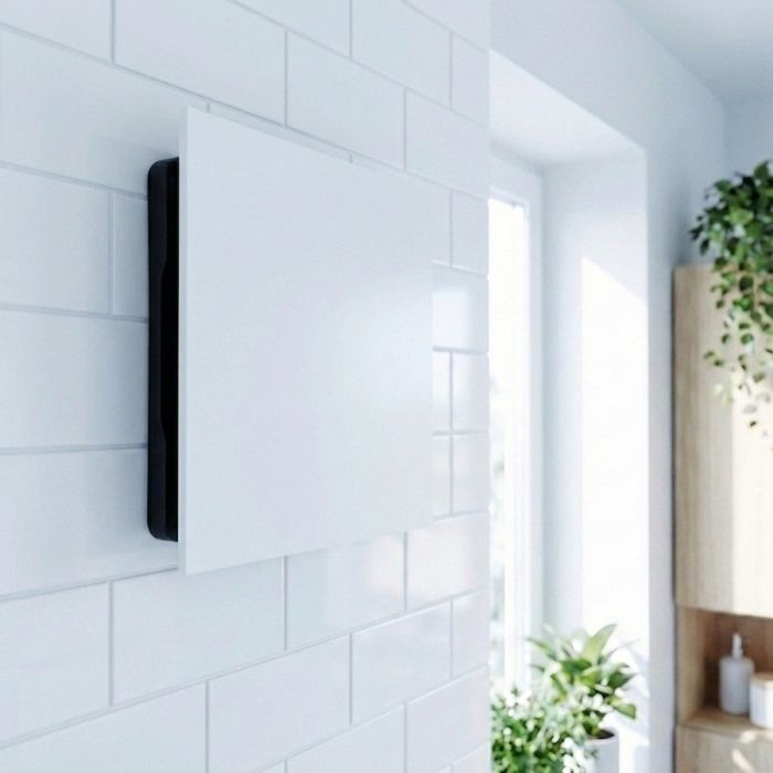 Whisper Pro-Design badkamerventilator - Ø100mm - met nalooptimer + vochtsensor - vlak kunststof - wit - zwarte ventilator Whisper Pro-Design badkamerventilator - Ø100mm - met nalooptimer + vochtsensor - vlak kunststof - wit - zwarte ventilator