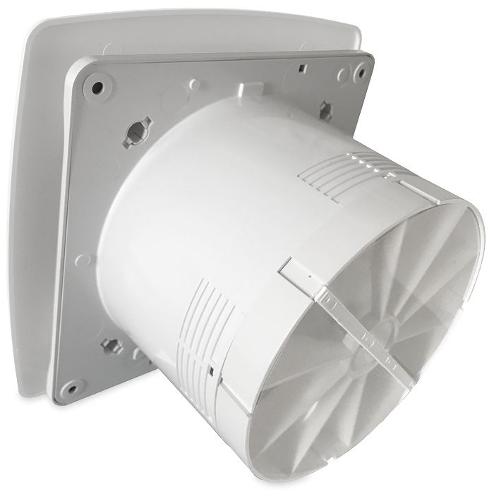 Pro-Design badkamer/toilet ventilator - TREKKOORD (KW125W) - Ø 125mm - WIT *Bold-Line*