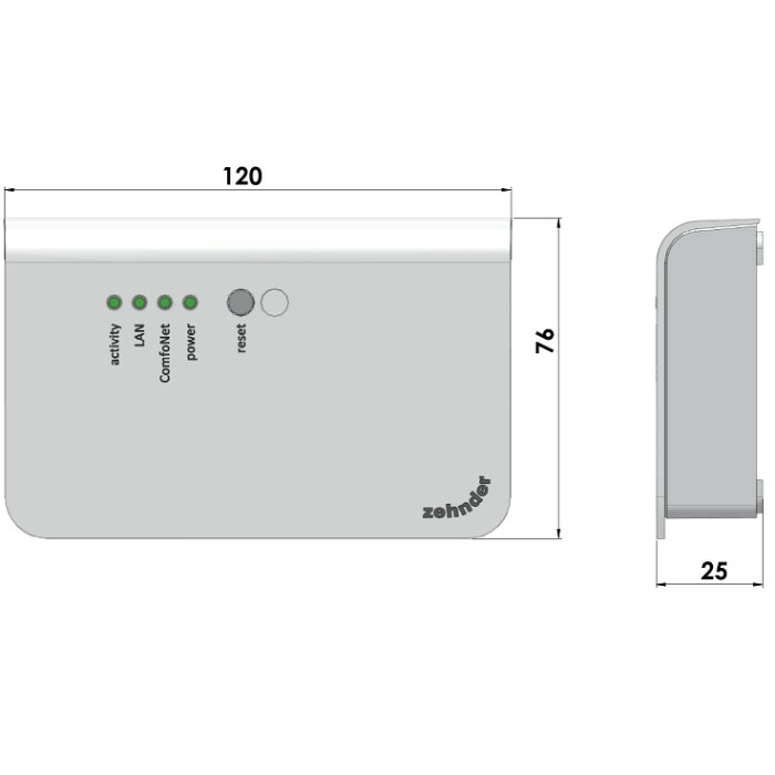 Zehnder ComfoConnect LAN C - t.b.v. ComfoAir Q WTW